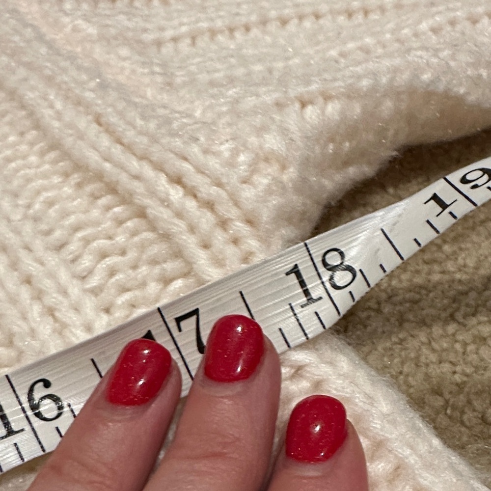 525 America Ivory Cable Knit Turtleneck Sweater - Picture 6 of 7